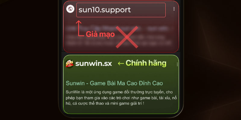 Phân biệt Sunwin chính hãng và giải mạo sao mới đúng? 2 Kiểm tra kỹ domain Sunwin chính hãng